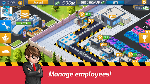Code Triche Idle Car Factory: Car Builder, Tycoon Games 2021 APK MOD (Astuce) screenshots 3