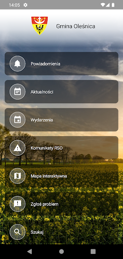 Android application Gmina Oleśnica screenshort