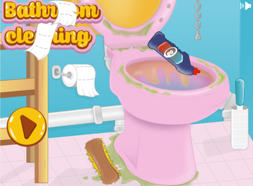 Android application Girls bathroom cleaning games screenshort