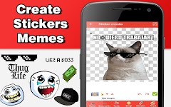 screenshot of Create stickers memes