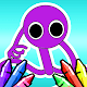 Purple Rainbow Friend coloring