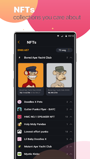 Blockchain Wallet: NFT Market Screen 3