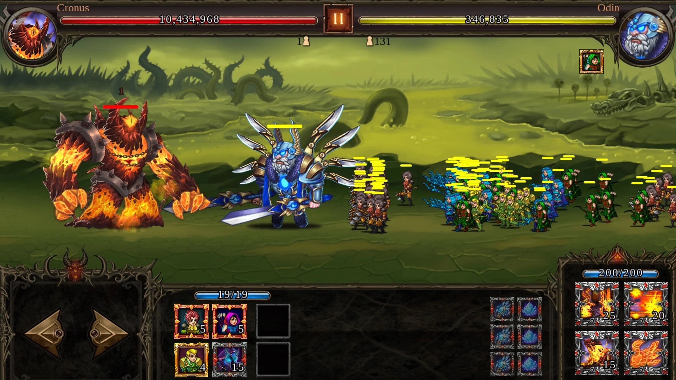 Competitors in epic heroes war mod game