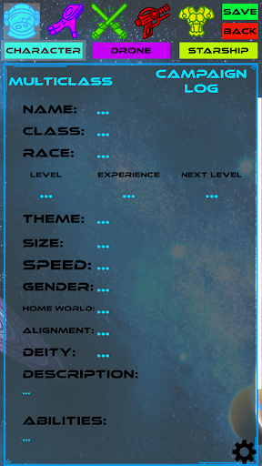 StarFinder Character Sheet Screen 3