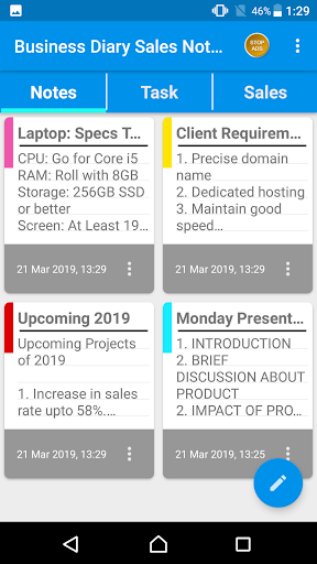 Business Diary Sales Notes Register & Day Planner 1.7 screenshots 3