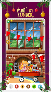 Coloring Book Christmas Color By Number with swipe