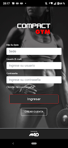 Android application Compact Gym screenshort