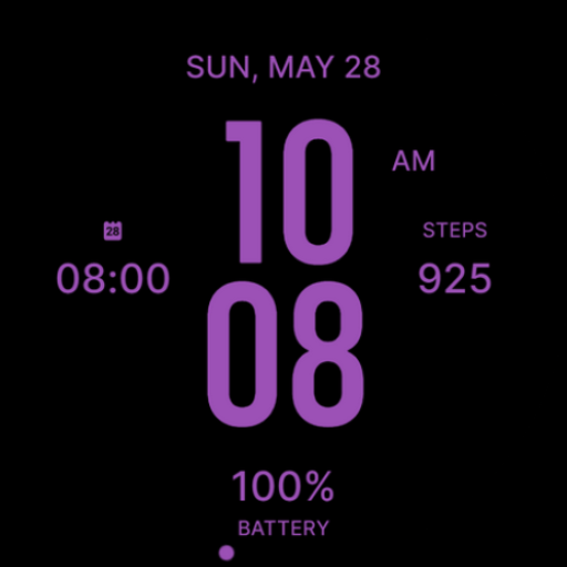 Flat Purple Watch Face logo