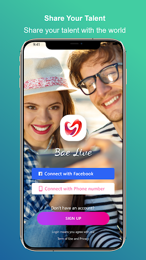 Android application Bae Live screenshort