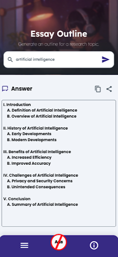 Aperçu de l'application