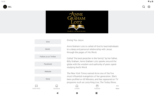 Screenshot of Anne Graham Lotz