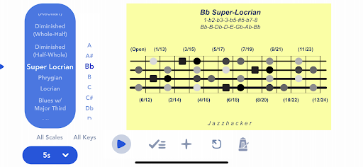 Jazzhacker Scales for 4x Bass Screenshot 1 - AppWisp.com