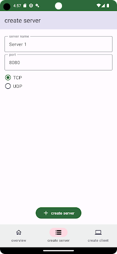 TCP UDP Server & Client Screen 2