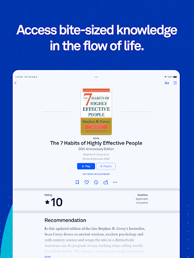 Screenshot of getAbstract: Book Summaries