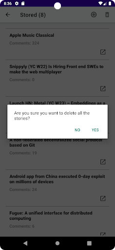 Android application HackerNews offline Reader screenshort