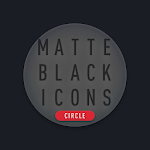 Matte Black CIRCLE Icons Apk