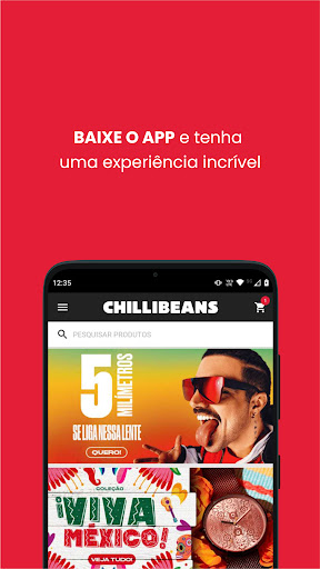Android application Chilli Beans screenshort