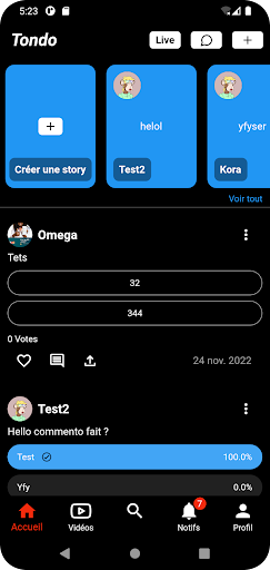 Android application Tondo screenshort