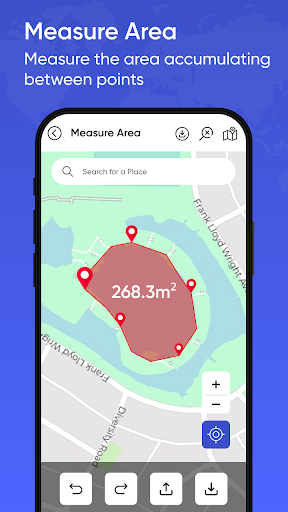 Distance & Land Area Measure Screen 2