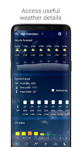 Transparent clock and weather - forecast and radar  screenshots 3