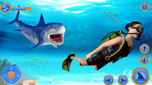 Android application Shark simulator 3d shark games screenshort