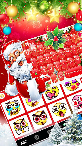 Red Christmas Keyboard Theme Screen 3