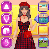 Student girl dress up icon