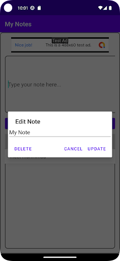 Android application ملاحظاتي screenshort
