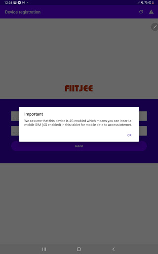 Android application Device Registration screenshort