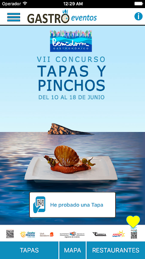 Android application Gastroeventos screenshort