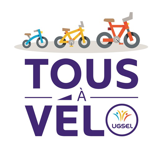 Tous à Vélo avec lUGSEL logo