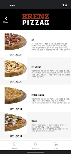 Brenz Pizza Co Screen 3
