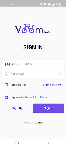 VroomToGo Customer App Screen 2