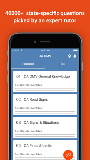 Android application California DMV Permit Test 201 screenshort