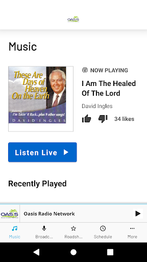 Android application Oasis Radio Network screenshort