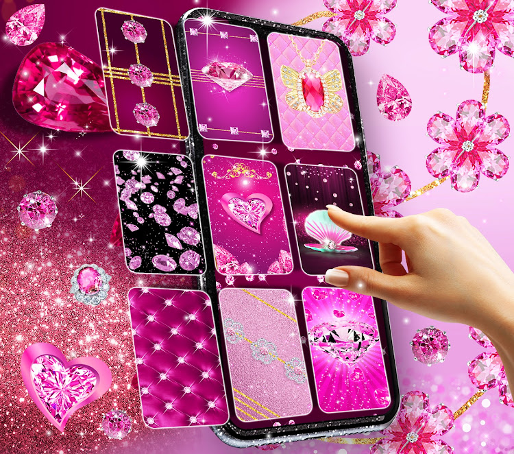 Pink diamonds live wallpaper - 25.8 - (Android)