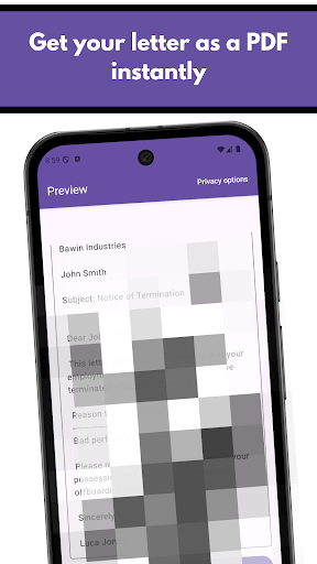 Termination Letter Generator