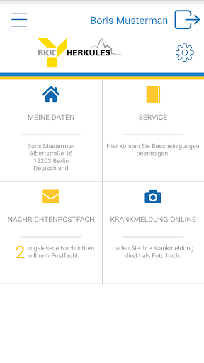 BKK Herkules - Onlinefiliale Screen 2