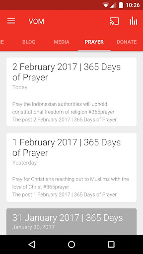 Voice of the Martyrs Australia Screen 3