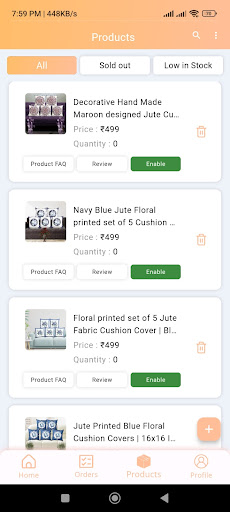 Android application Dainmart seller screenshort