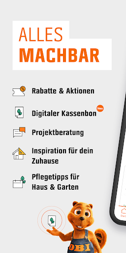 Android application heyOBI: DIY-Projekte mit OBI screenshort