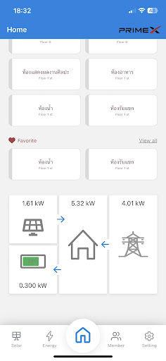 PrimeX Smarthome Screen 2