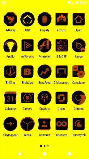 Black and Orange Icon Pack Screen 2