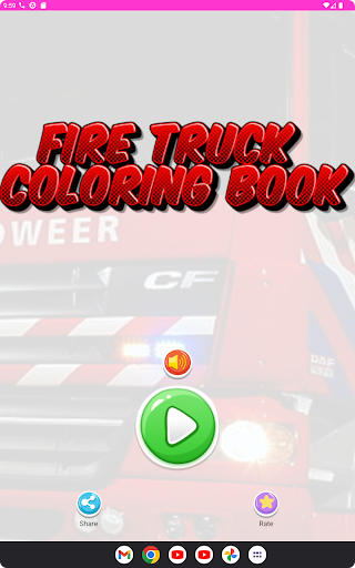 Android application fire truck coloring book screenshort