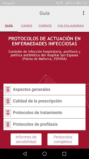 Android application Guía Terapéutica Antibiótica screenshort