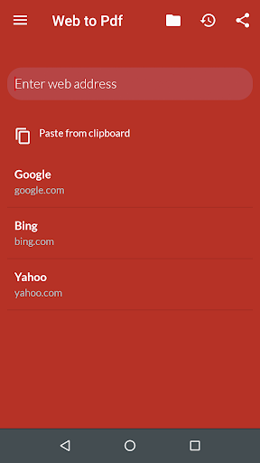 Website to PDF Converter Screen 2