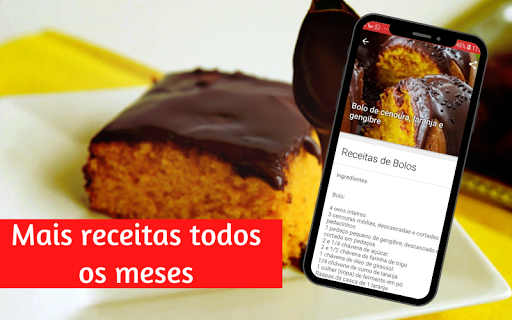 Android application Receitas de Bolo de Cenoura screenshort