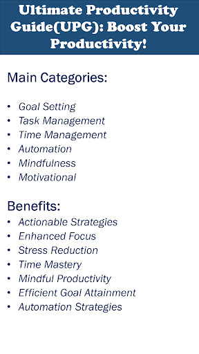 Android application Ultimate Productivity Guide screenshort