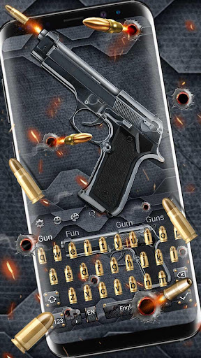 Gun and Bullet Keyboard Theme