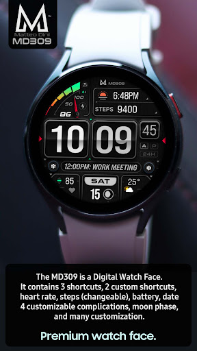 MD309 Digital watchface screenshot 4